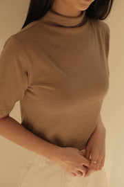 Wool Half Turtleneck Top