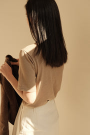 Wool Half Turtleneck Top