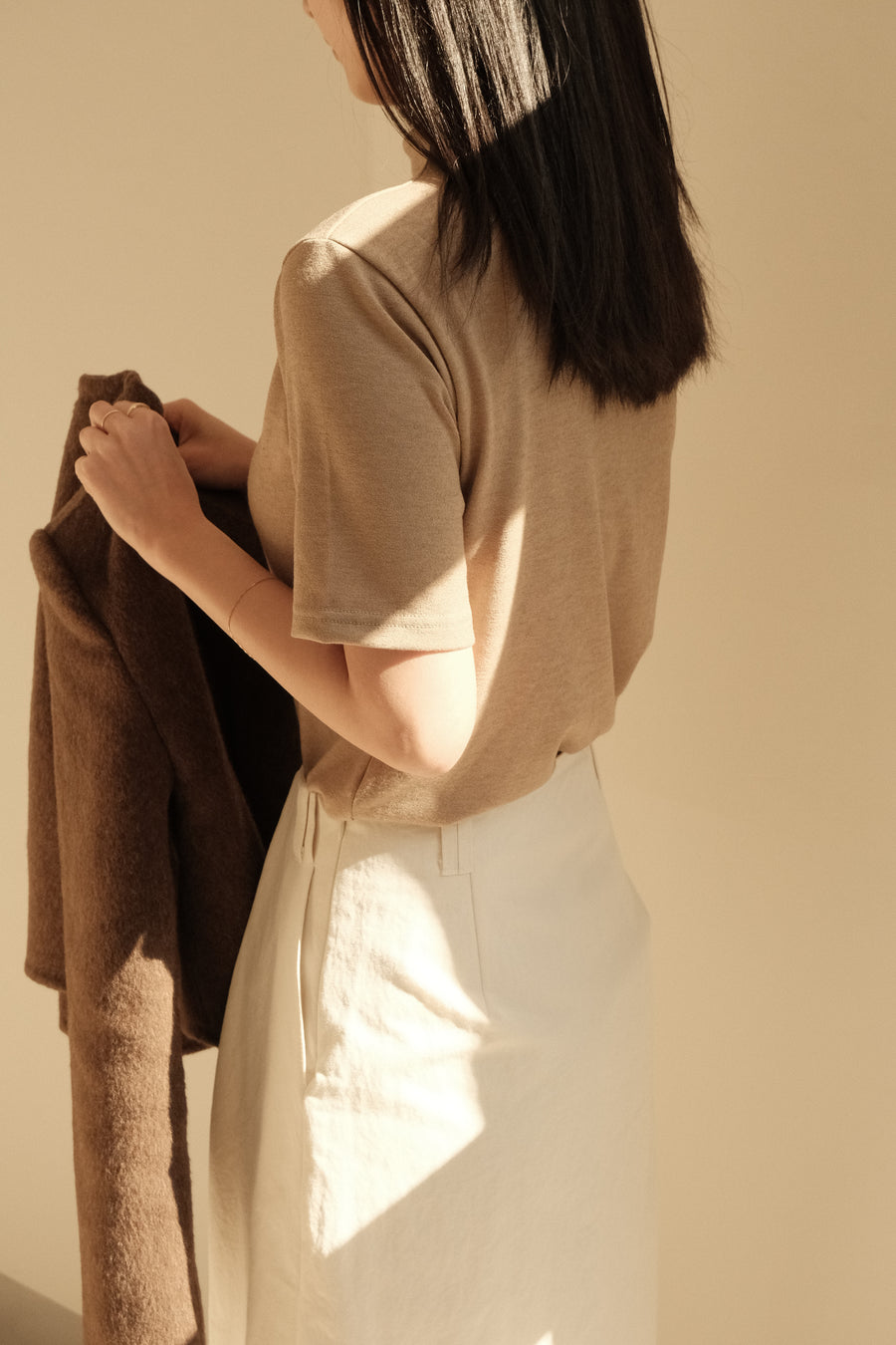 Wool Half Turtleneck Top