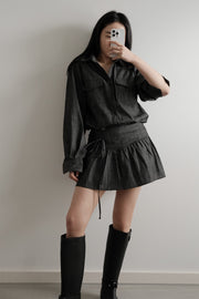 Denim Puff Shirt