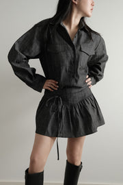 Denim Puff Shirt