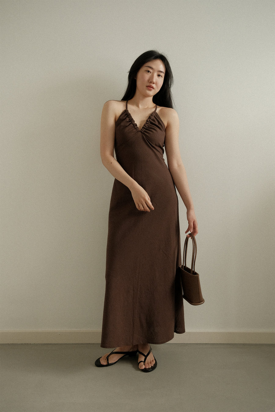 Linen Tie-Back Dress