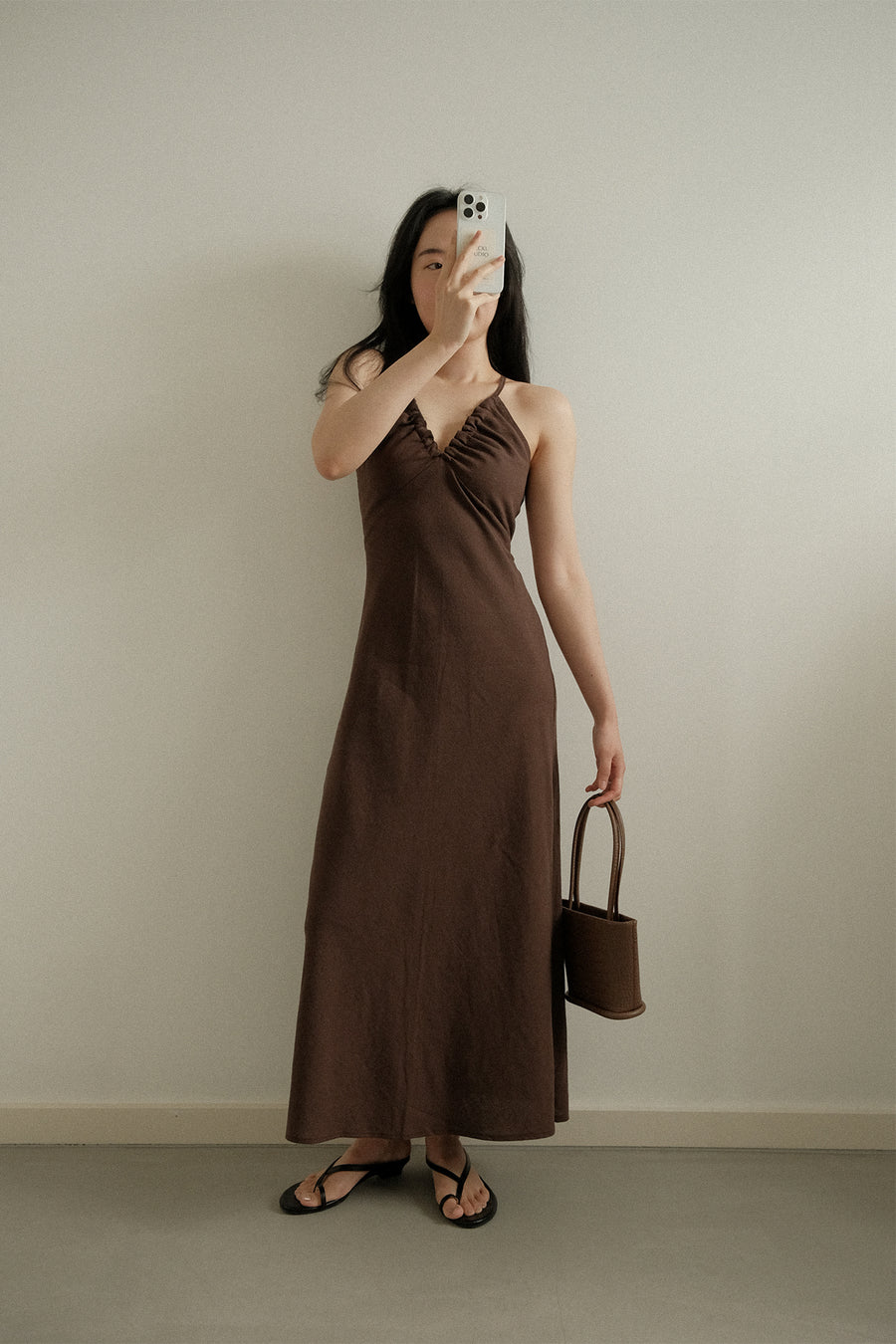 Linen Tie-Back Dress