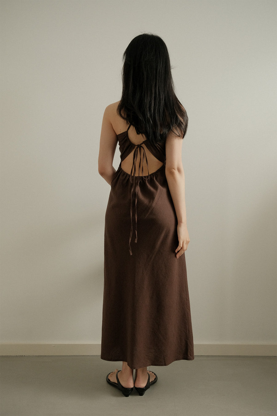 Linen Tie-Back Dress