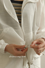 Striped Seersucker Windbreaker