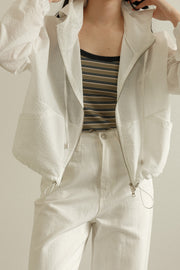 Striped Seersucker Windbreaker