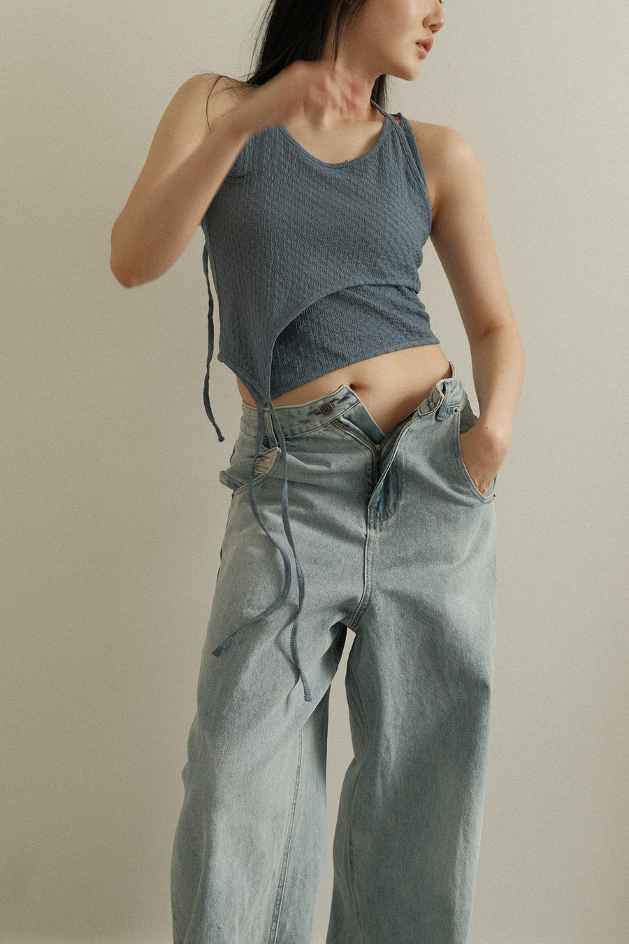 Layered Tie Cami Top (PREORDER)