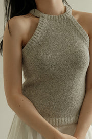 Pebble Bouclé Halter Top