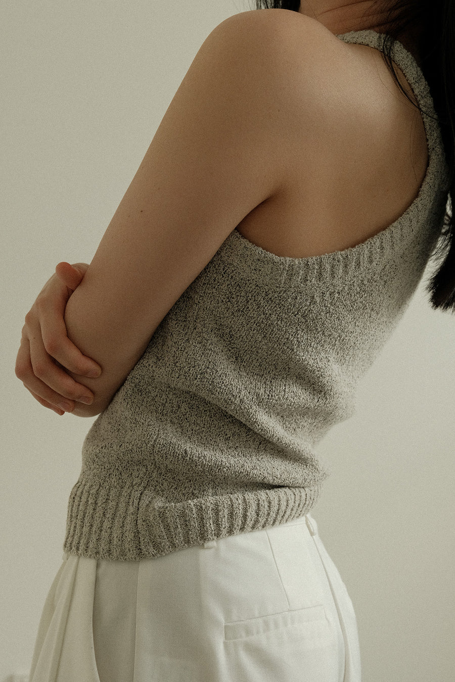 Pebble Bouclé Halter Top