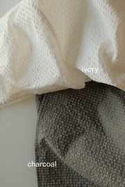 Waffle Seersucker Tie-Front Dress