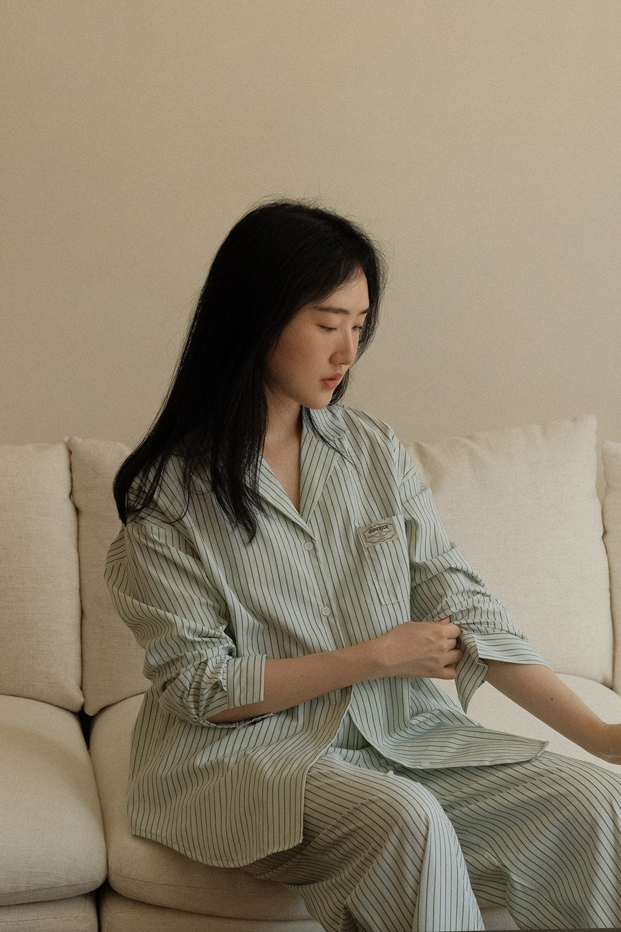 Slow Morning Stripe Pyjama Set – Long