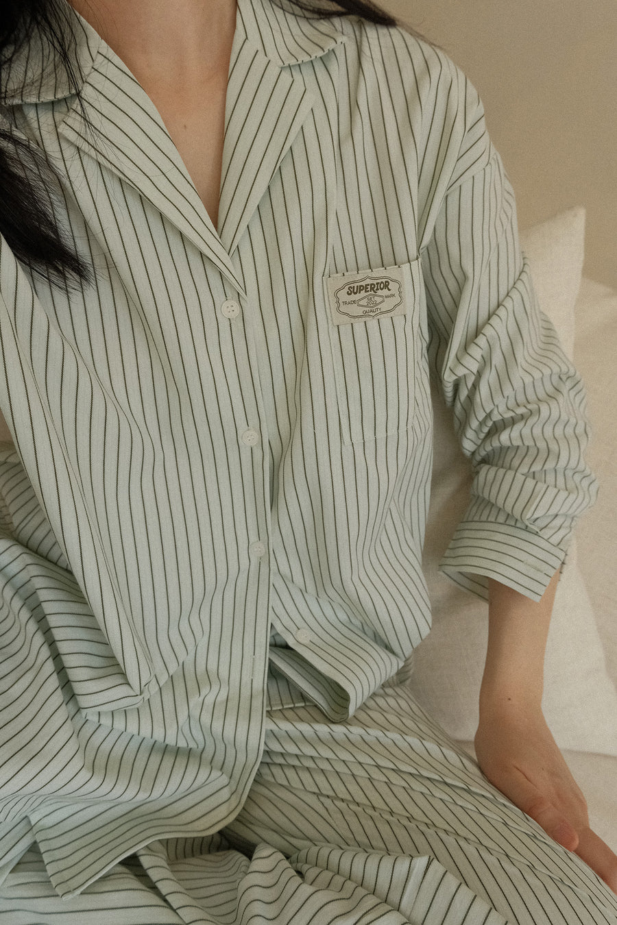 Slow Morning Stripe Pyjama Set – Long