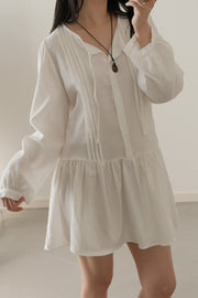 Lune Pintuck Mini Dress