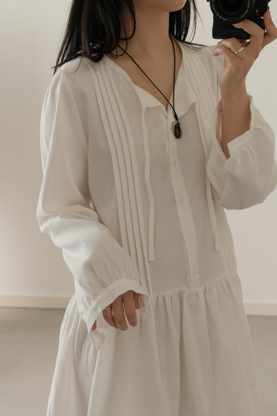 Lune Pintuck Mini Dress