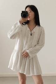 Lune Pintuck Mini Dress