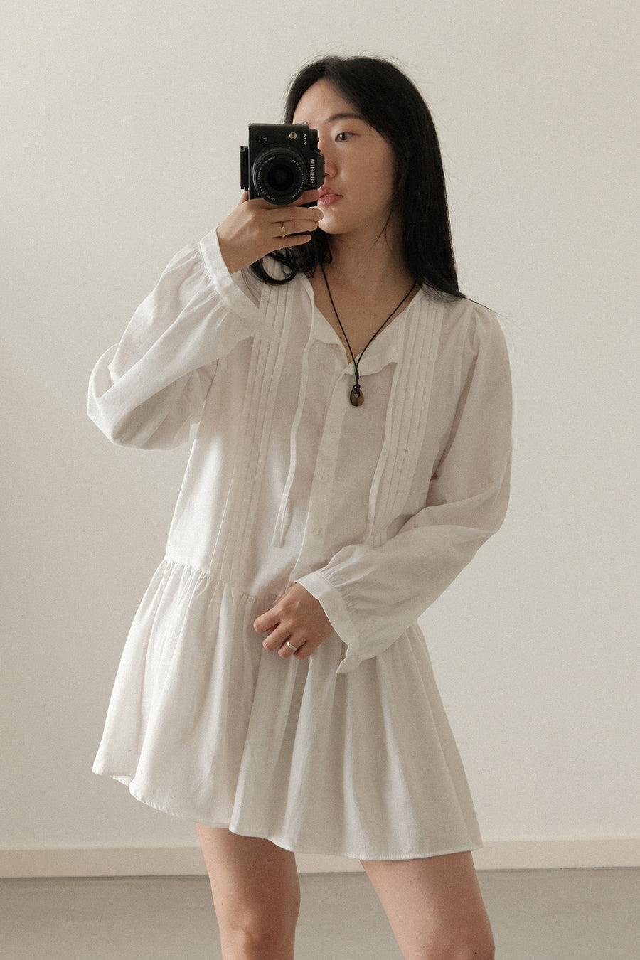 Lune Pintuck Mini Dress