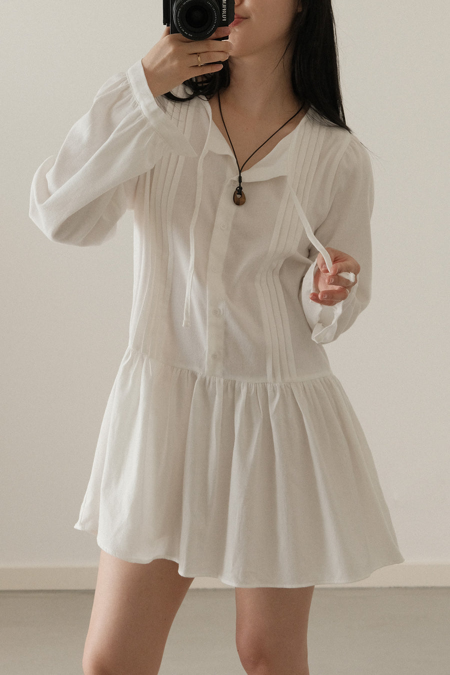 Lune Pintuck Mini Dress