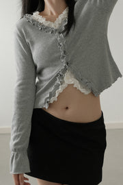 Luna Frill Rib Cardigan