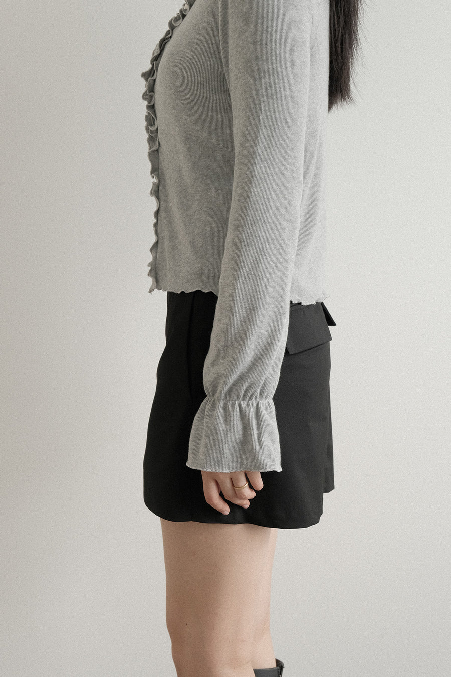 Luna Frill Rib Cardigan