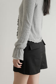 Luna Frill Rib Cardigan
