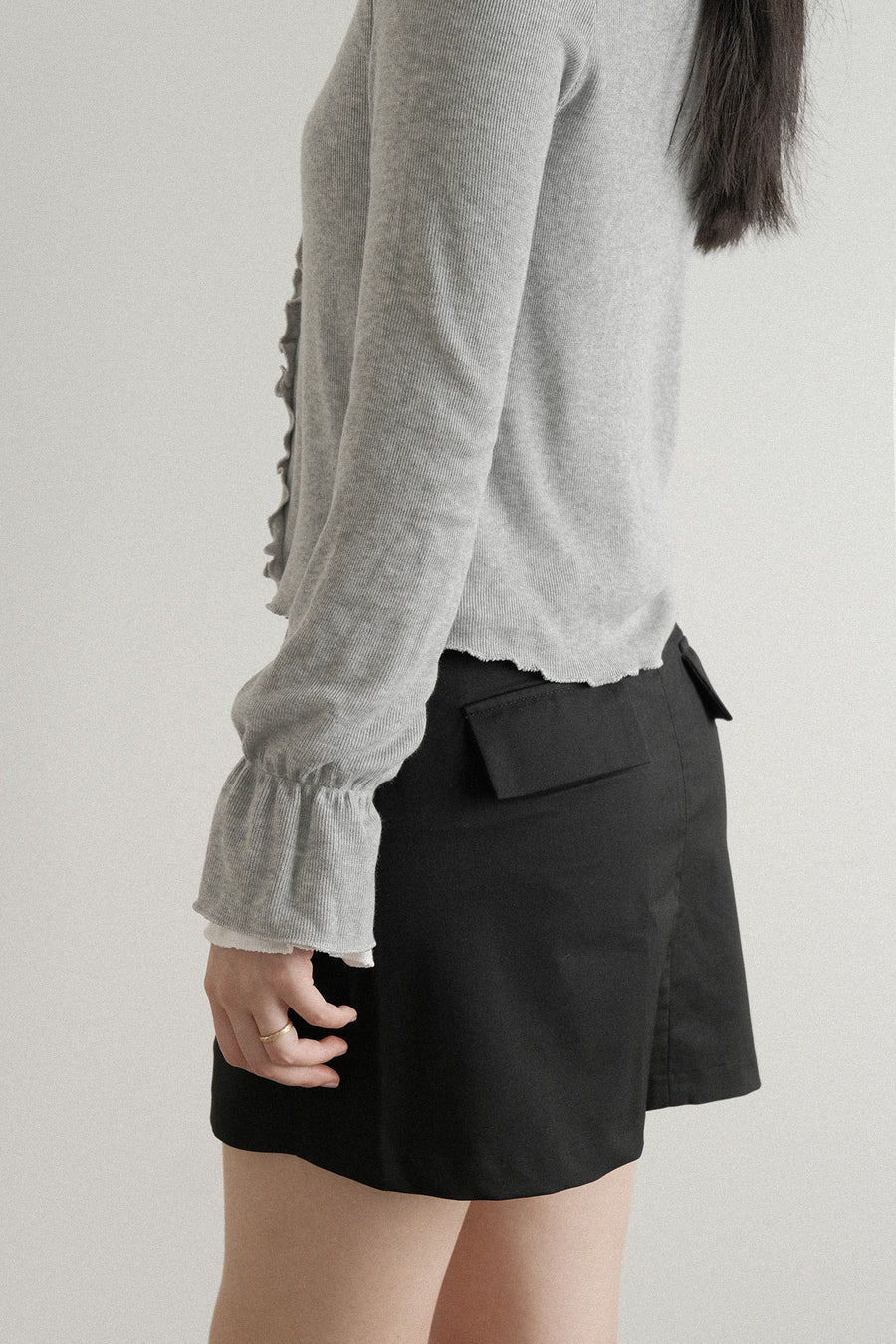 Luna Frill Rib Cardigan
