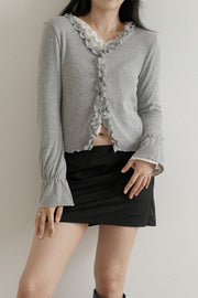 Luna Frill Rib Cardigan