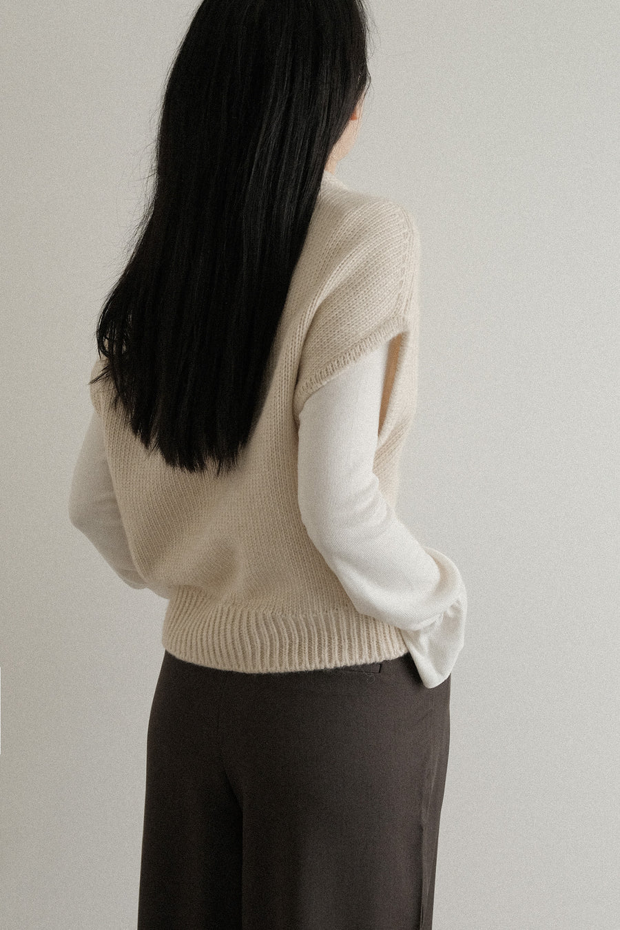 Fox Wool Turtleneck Vest