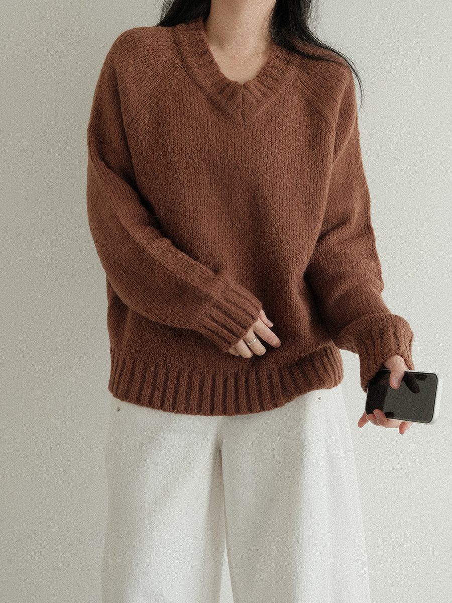 Marron V Knit