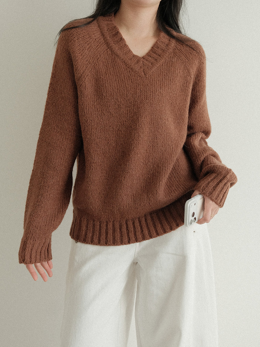 Marron V Knit