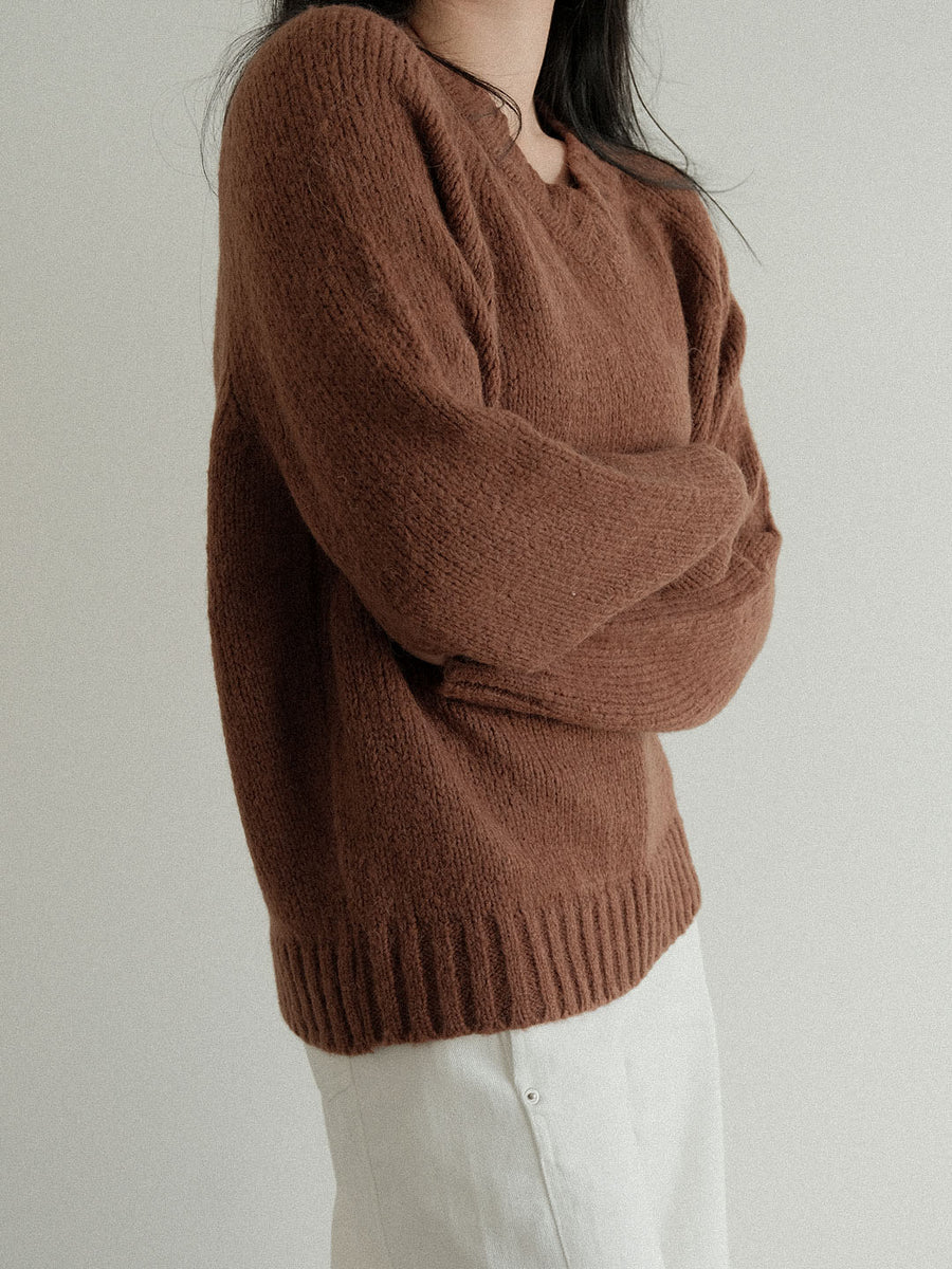 Marron V Knit