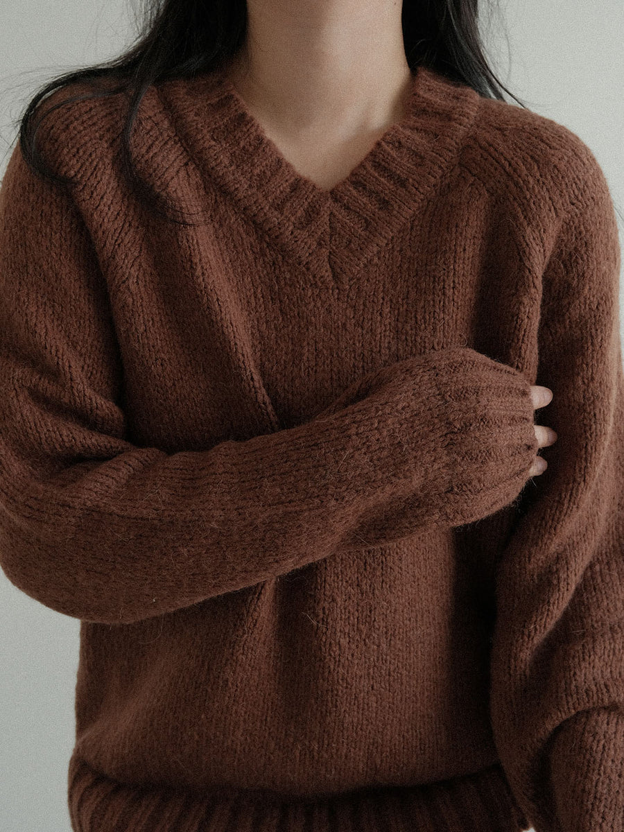 Marron V Knit