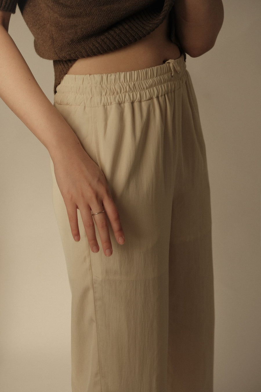 Banded Wide Slacks