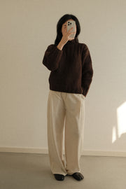 Mock Neck Wool Sweater