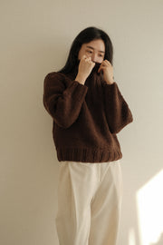 Mock Neck Wool Sweater