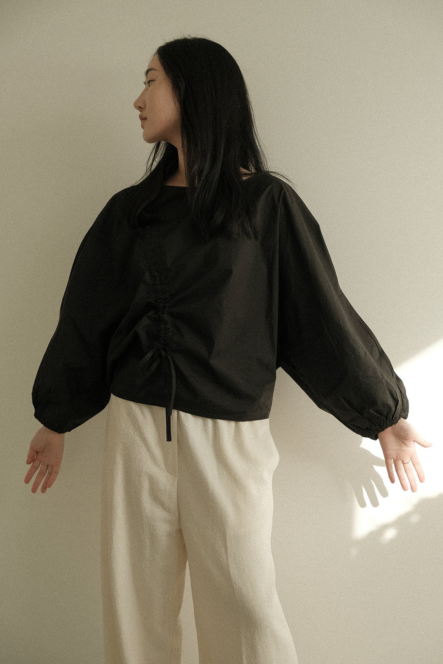 Diagonal Ribbon Blouse