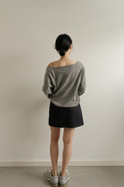 Fan Denim Skirt