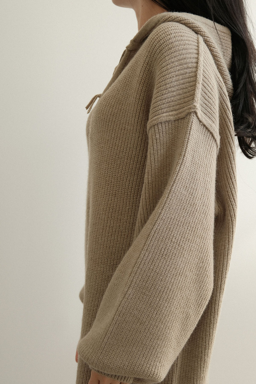 Hood Cozy Knit Dress (PREORDER)