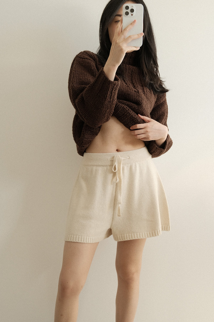 Merino Wool Knitted Shorts