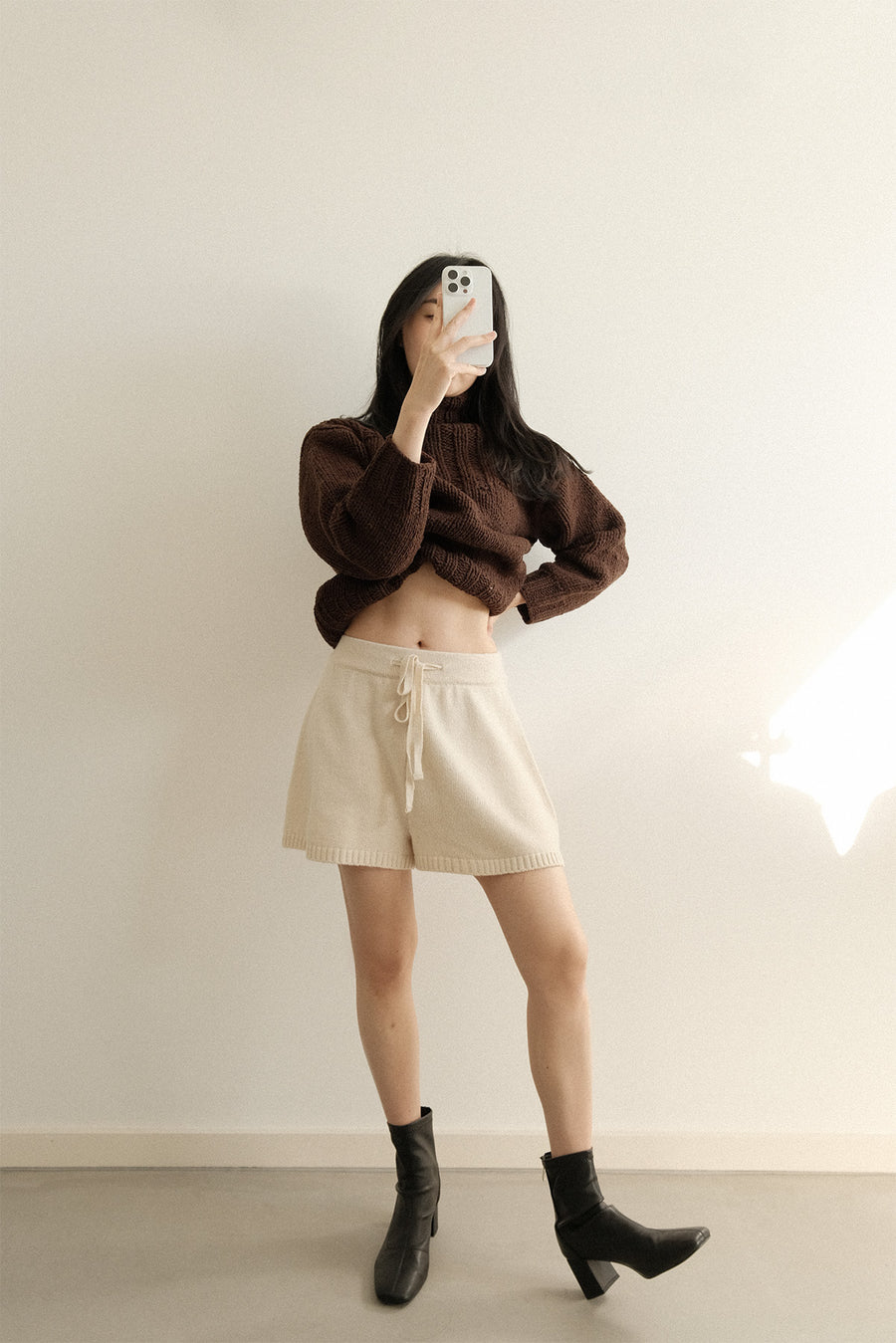 Merino Wool Knitted Shorts