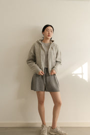Wool Alpaca Hooded Jacket