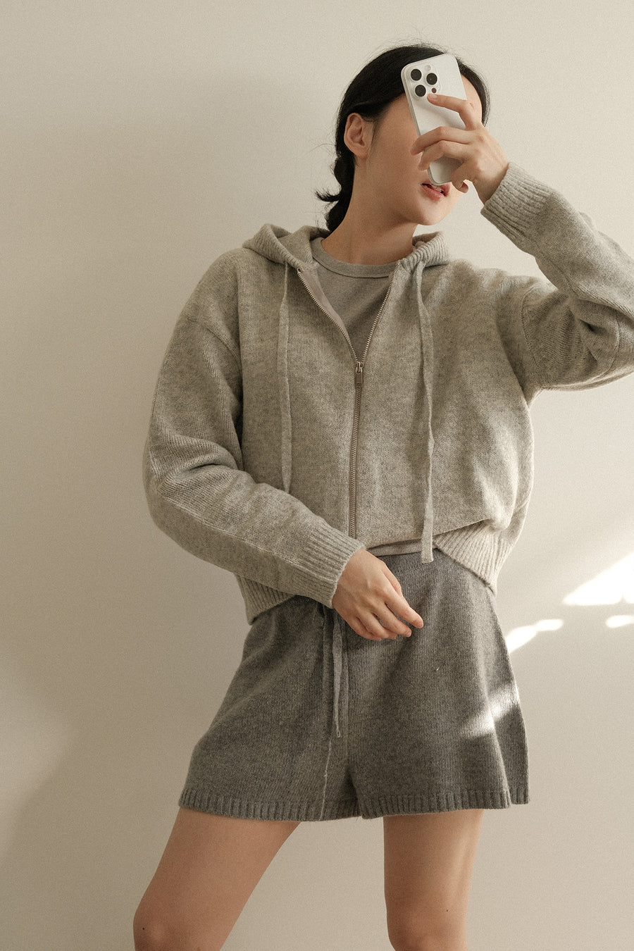 Wool Alpaca Hooded Jacket