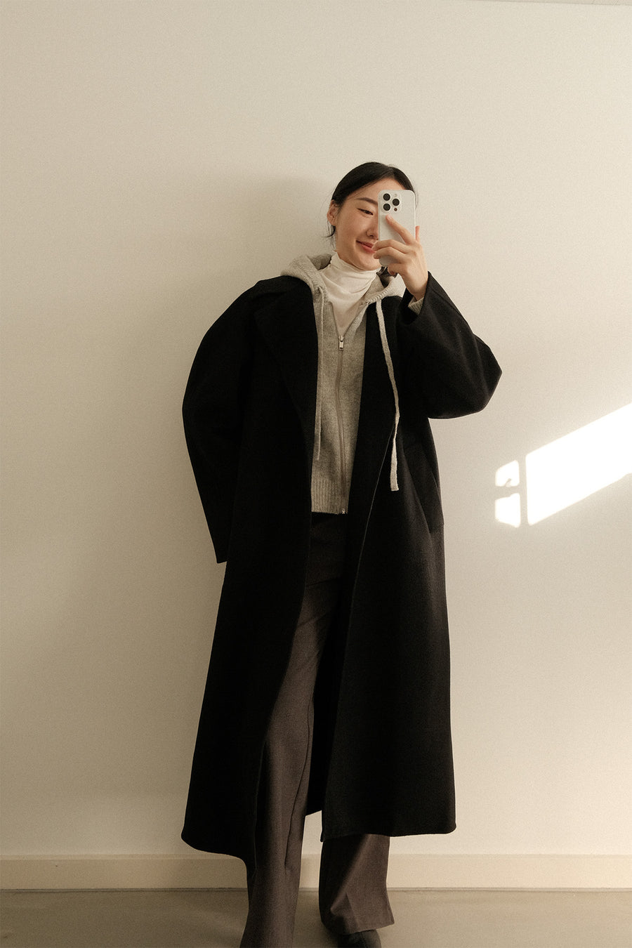 Slimming Wool Charcoal Slacks
