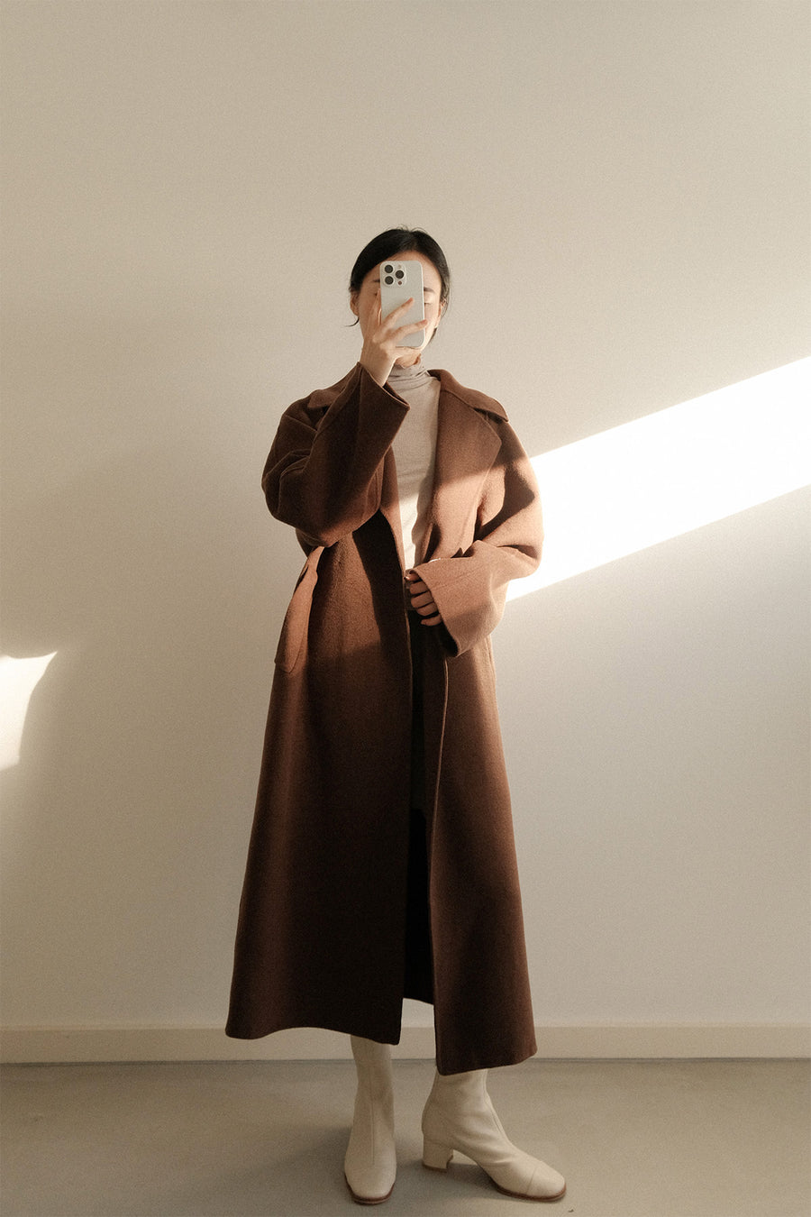 Minimal Merino Wool Coat