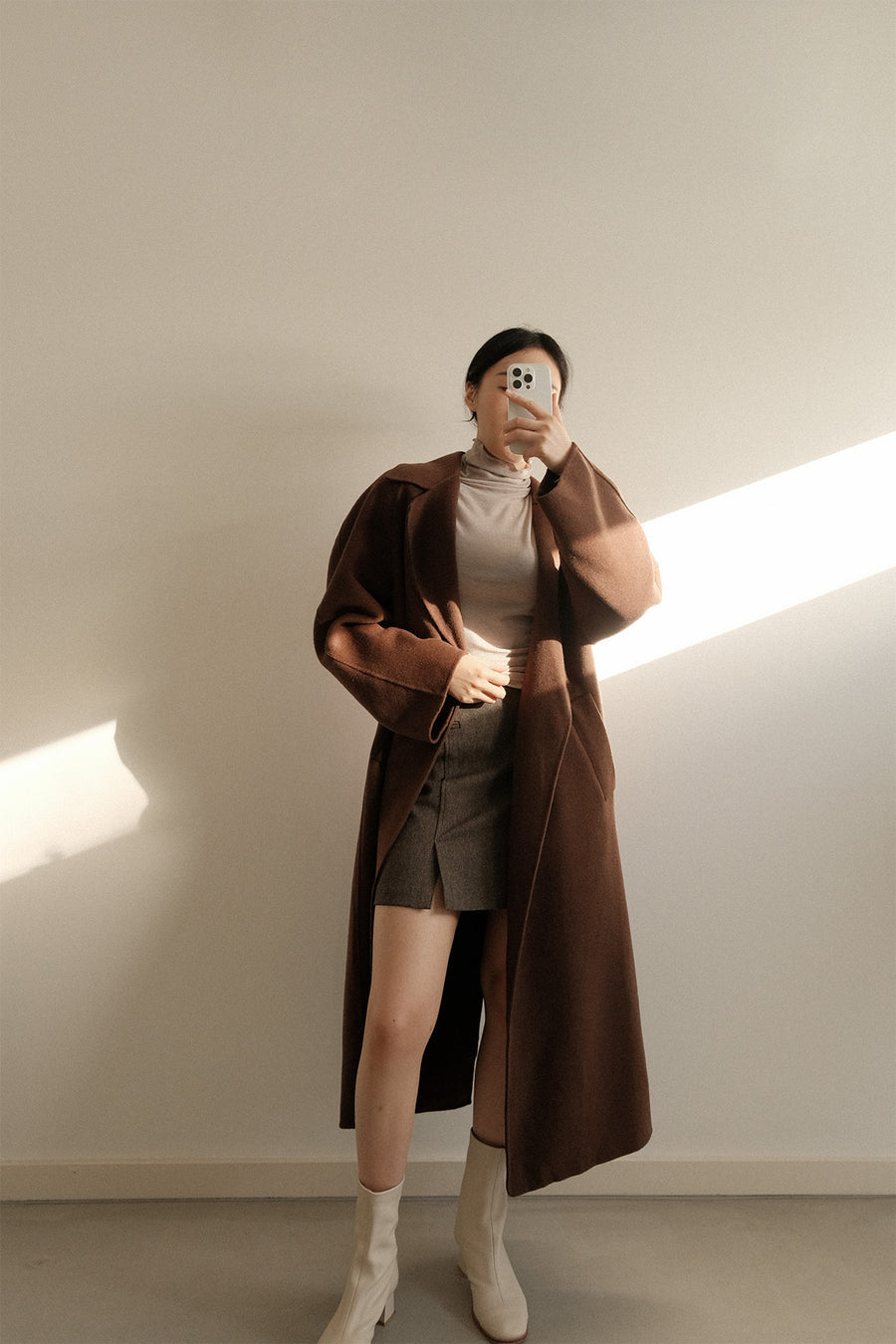 Minimal Merino Wool Coat