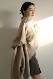 Wool Alpaca Hooded Jacket