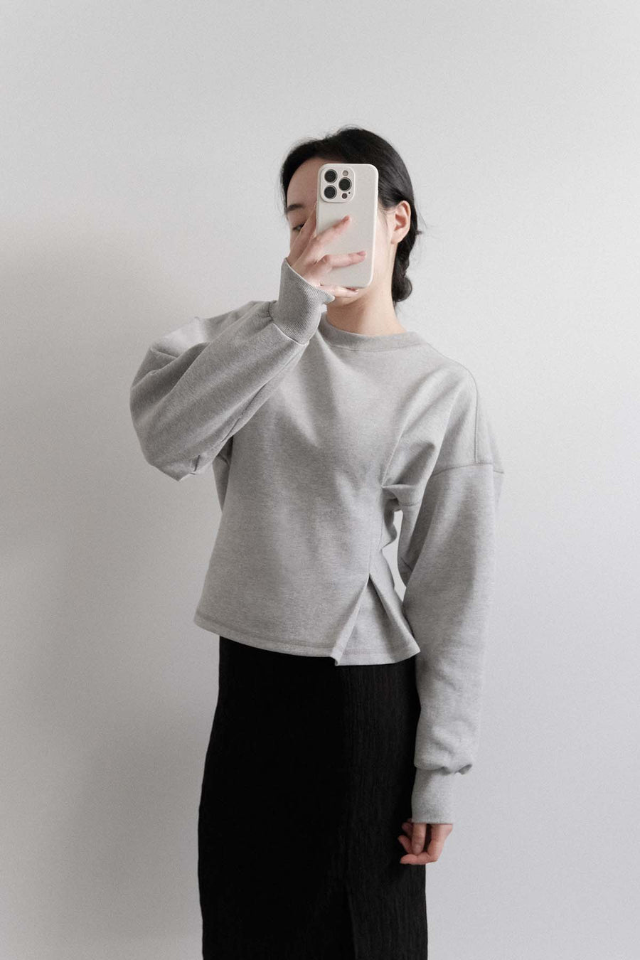 Pleated Sweatshirt