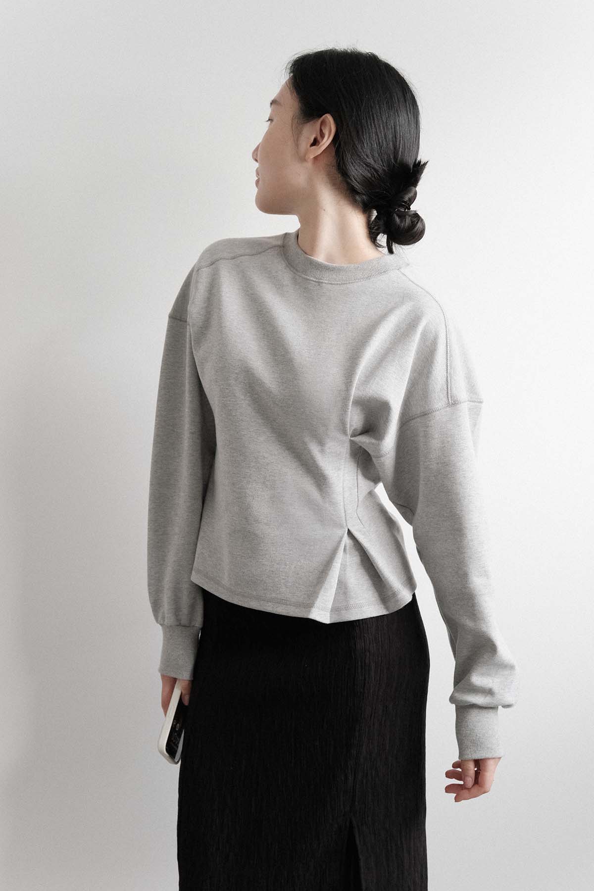 Pleated Sweatshirt