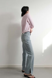 Straight Slit Denim