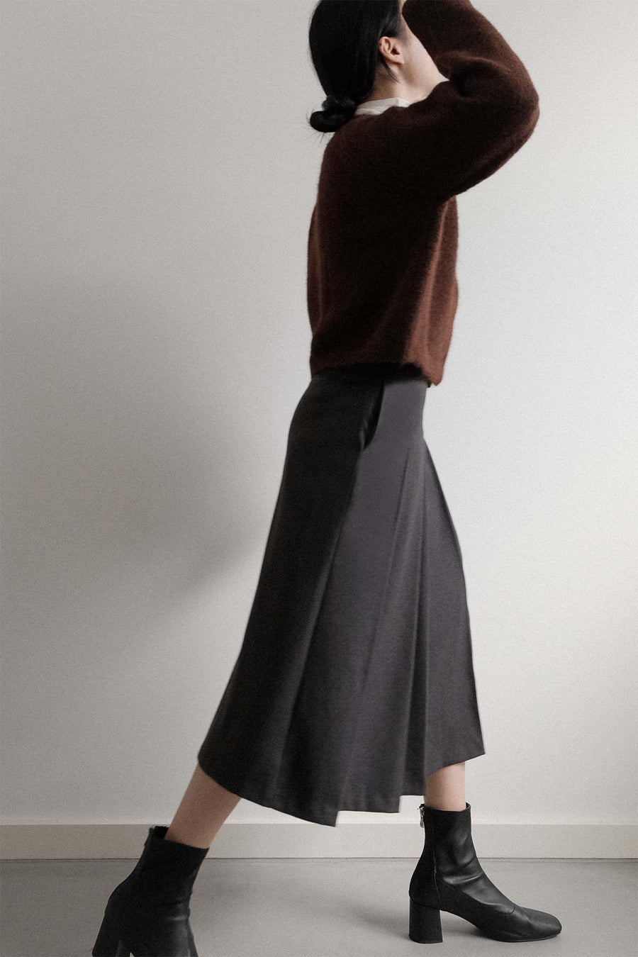 Pleated Suit Skirt