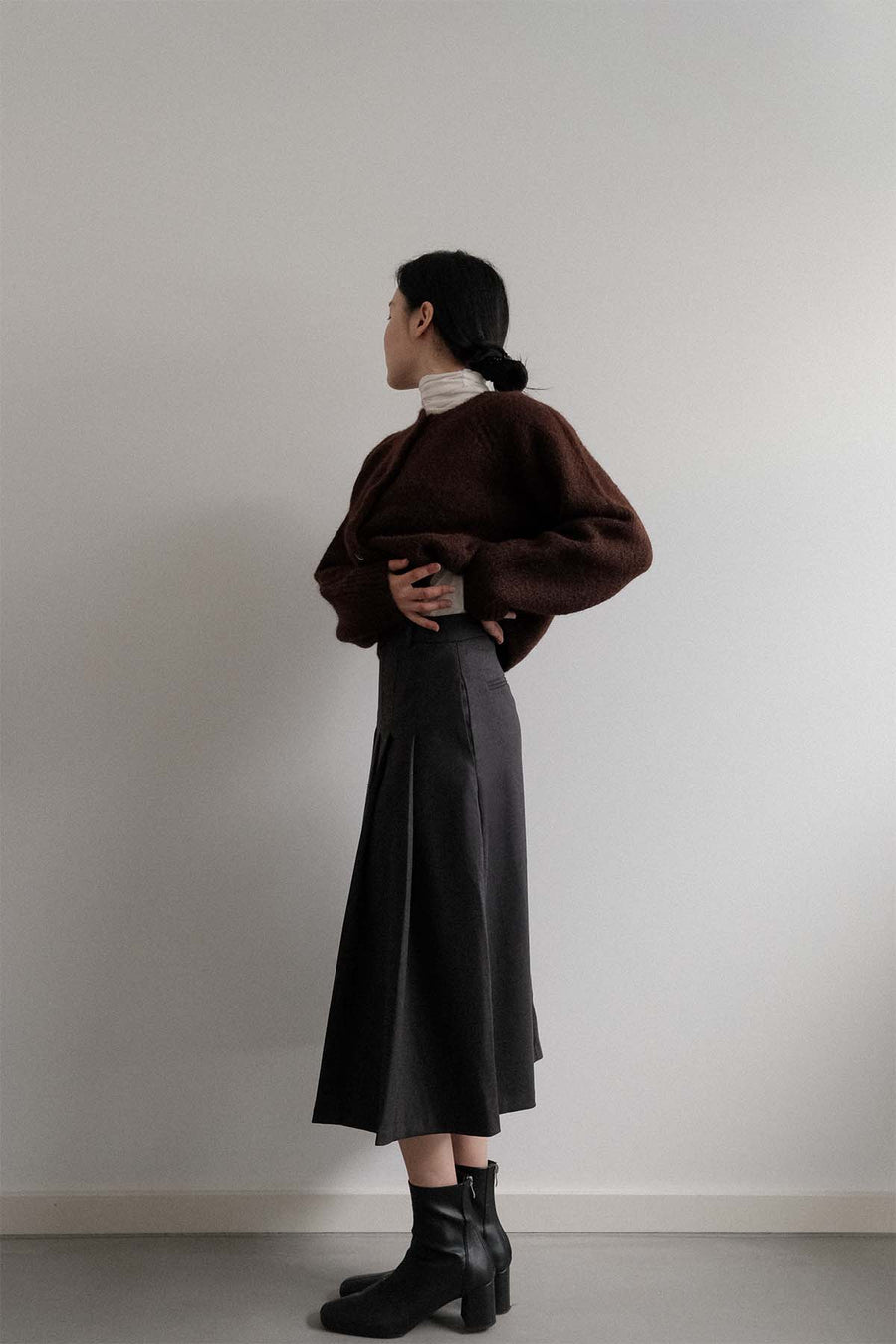 Pleated Suit Skirt